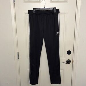 Adidas Black Joggers with White Accents